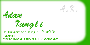 adam kungli business card
